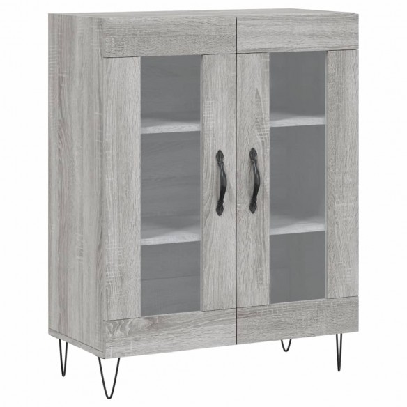 Buffet haut Sonoma gris 69,5x34x180 cm Bois d'ingénierie