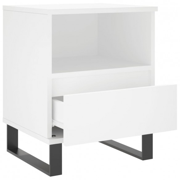 Tables de chevet 2 pcs blanc 40x35x50 cm bois d’ingénierie