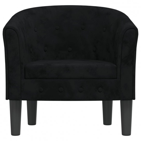 Fauteuil cabriolet noir velours