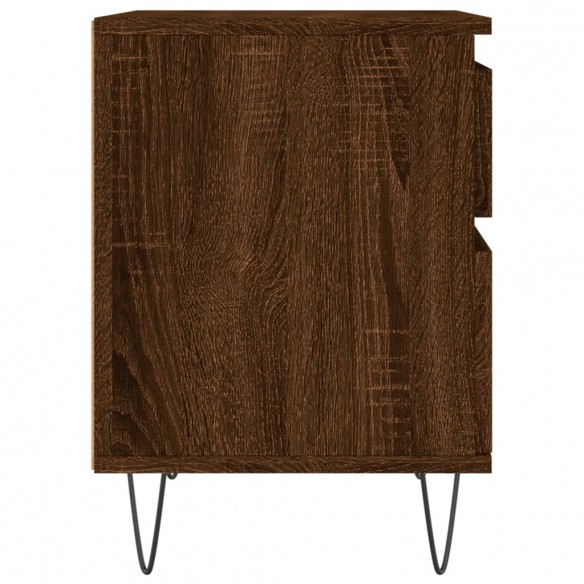 Table de chevet chêne marron 40x35x50 cm bois d’ingénierie