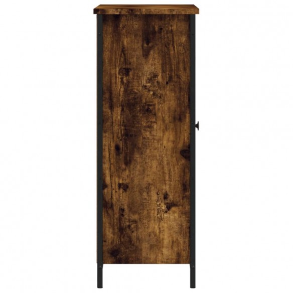 Buffet chêne fumé 70x30x80 cm bois d'ingénierie