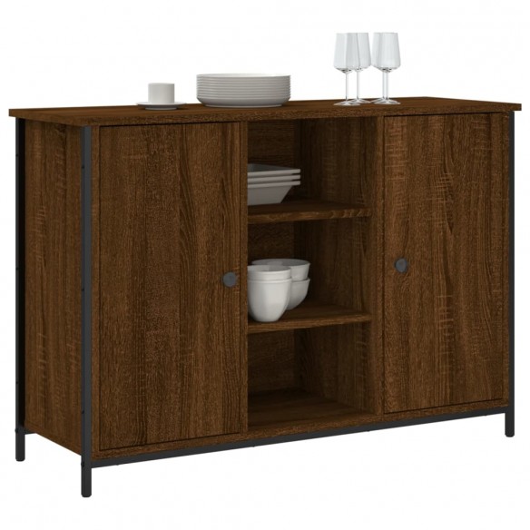 Buffet chêne marron 100x35x70 cm bois d'ingénierie