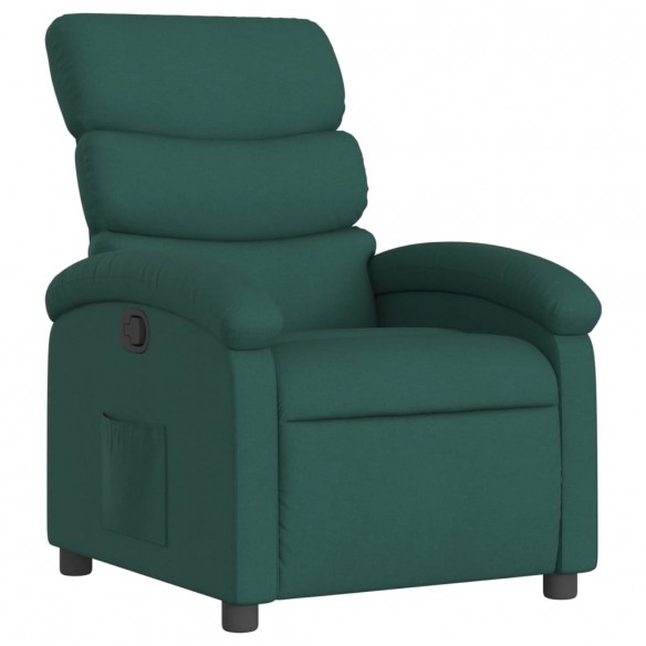 Fauteuil inclinable Vert foncé Tissu