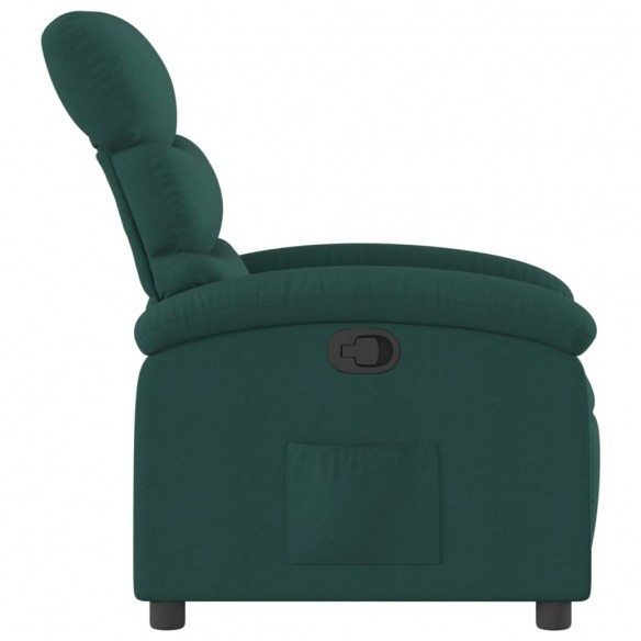 Fauteuil inclinable Vert foncé Tissu