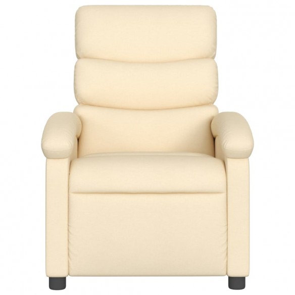 Fauteuil de massage inclinable Crème Tissu