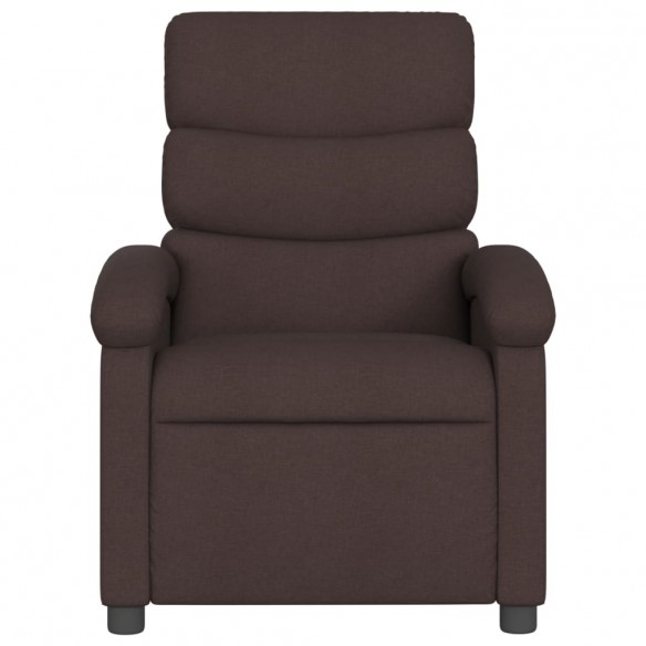 Fauteuil de massage inclinable Marron foncé Tissu