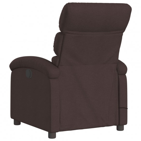 Fauteuil de massage inclinable Marron foncé Tissu