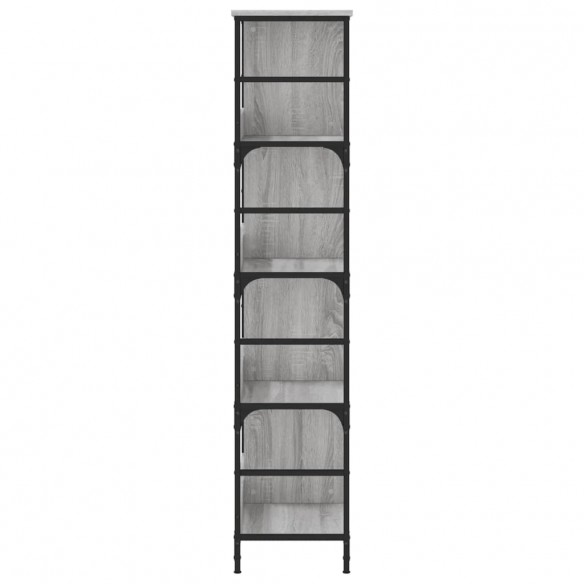 Bibliothèque sonoma gris 78,5x33x153 cm bois d'ingénierie