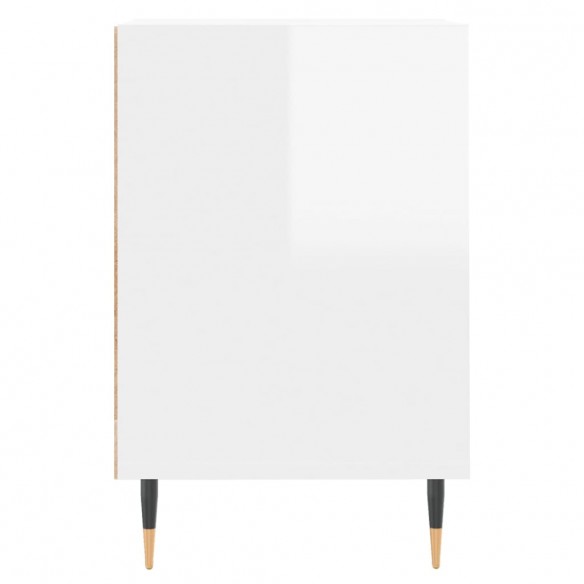 Meuble TV Blanc brillant 160x35x55 cm Bois d'ingénierie