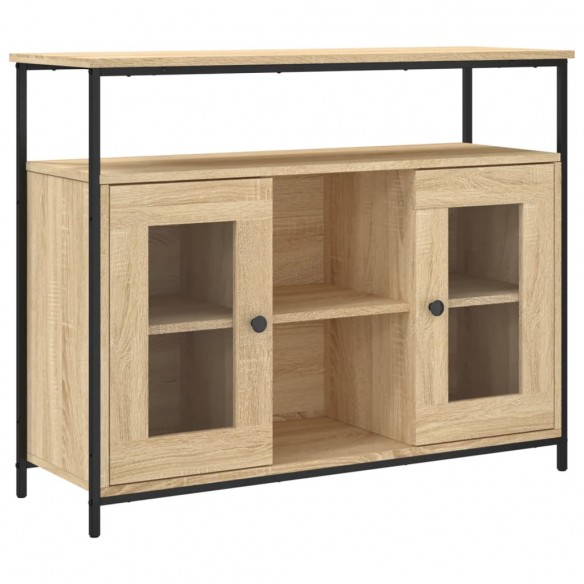 Buffet chêne sonoma 100x35x80 cm bois d'ingénierie