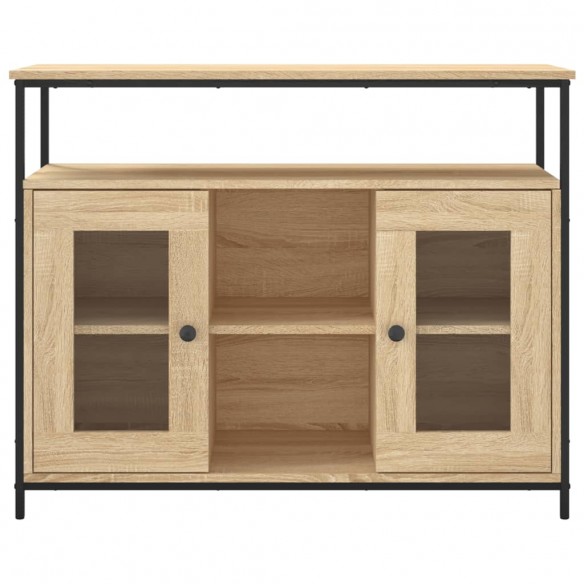 Buffet chêne sonoma 100x35x80 cm bois d'ingénierie