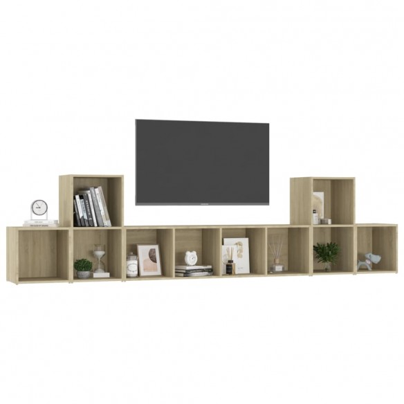 Ensemble de meubles TV 5 pcs Chêne sonoma Aggloméré