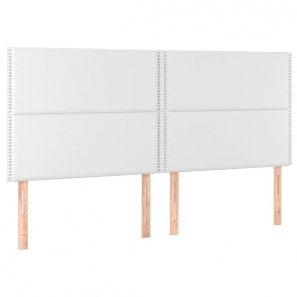 Têtes de lit 4 pcs Blanc 90x5x78/88 cm Similicuir