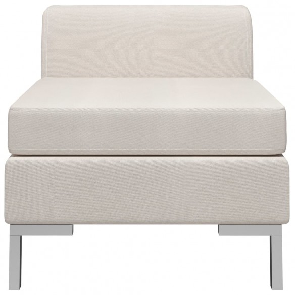 Canapé central sectionnel avec coussin Tissu Crème