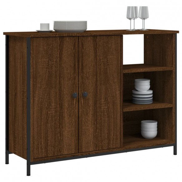 Buffet chêne marron 100x33x75 cm bois d'ingénierie