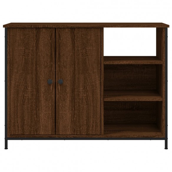 Buffet chêne marron 100x33x75 cm bois d'ingénierie