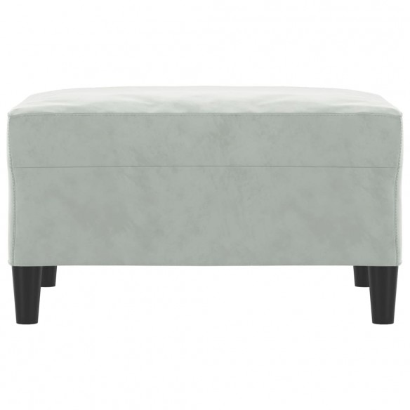 Repose-pied Gris clair 70x55x41 cm Velours