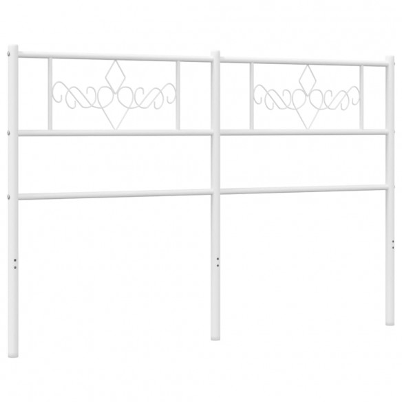 Tête de lit métal blanc 135 cm