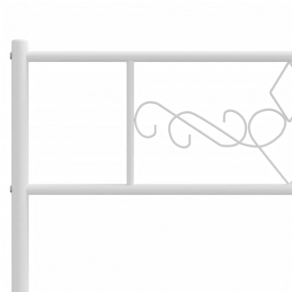 Tête de lit métal blanc 135 cm