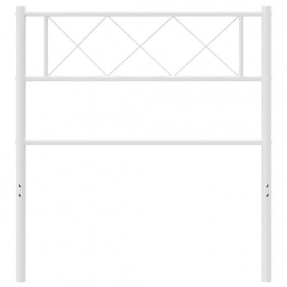 Tête de lit métal blanc 80 cm