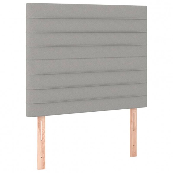 Têtes de lit 2 pcs Gris clair 90x5x78/88 cm Tissu