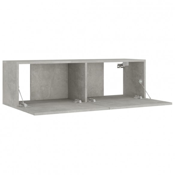 Ensemble de meubles TV 8 pcs Gris béton Bois d'ingénierie