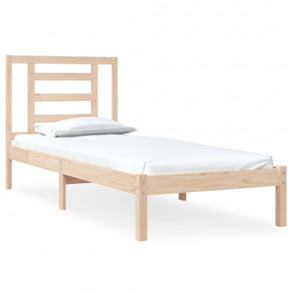 Cadre de lit bois massif 75x190 cm petit simple