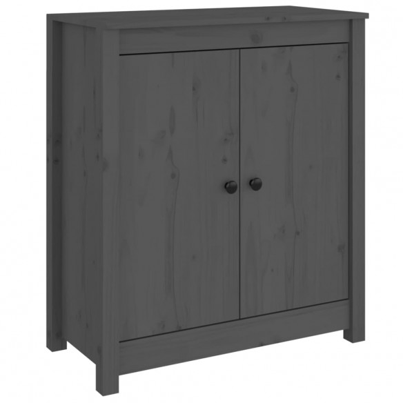 Buffets 2 pcs Gris 70x35x80 cm Bois massif de pin