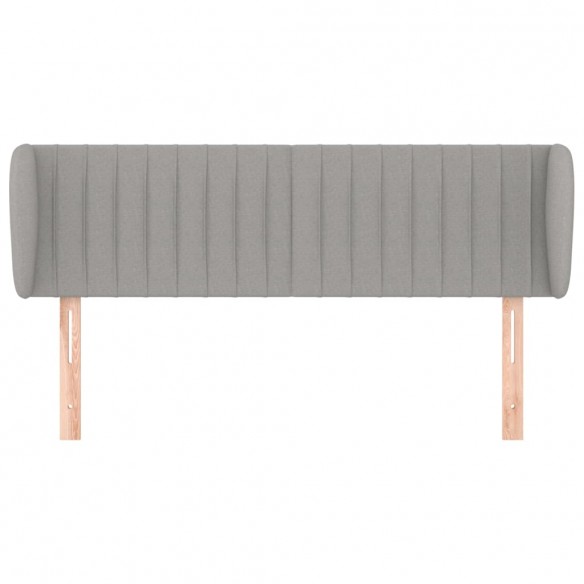 Tête de lit avec oreilles Gris clair 147x23x78/88 cm Tissu