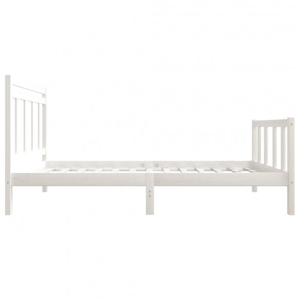 Cadre de lit Blanc Bois massif 100x200 cm