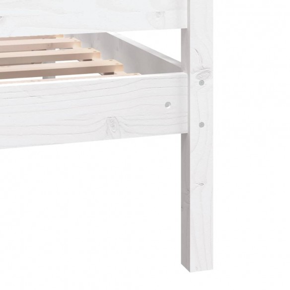 Cadre de lit Blanc Bois massif 100x200 cm