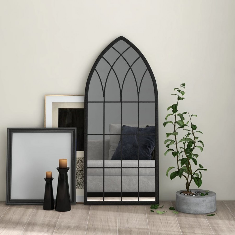 Miroir Noir 100x45 cm Fer pour utilisation à l'intérieur