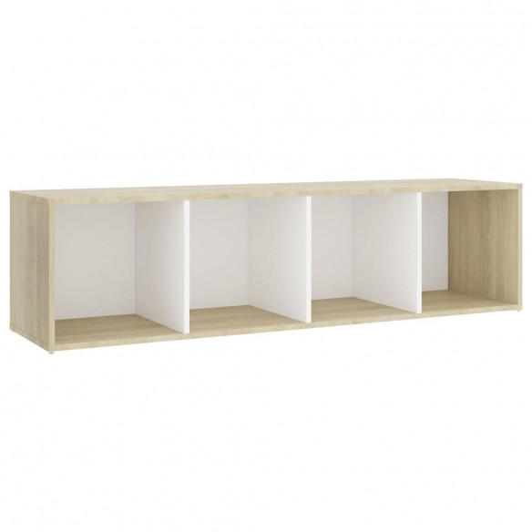 Meubles TV 2pcs Blanc et chêne sonoma 142,5x35x36,5cm Aggloméré