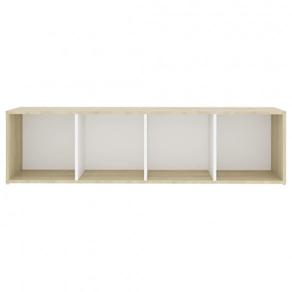 Meubles TV 2pcs Blanc et chêne sonoma 142,5x35x36,5cm Aggloméré