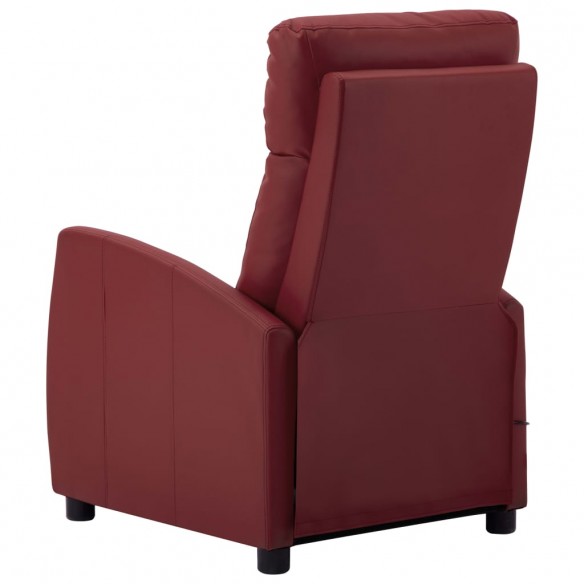 Fauteuil de massage électrique Rouge bordeaux Similicuir