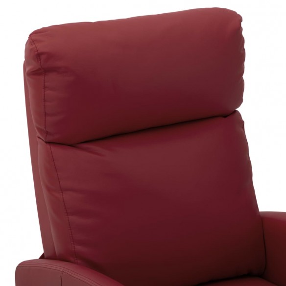 Fauteuil de massage électrique Rouge bordeaux Similicuir