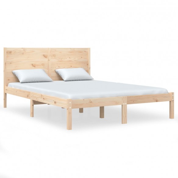 Cadre de lit bois massif 135x190 cm double