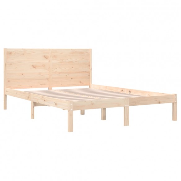 Cadre de lit bois massif 135x190 cm double