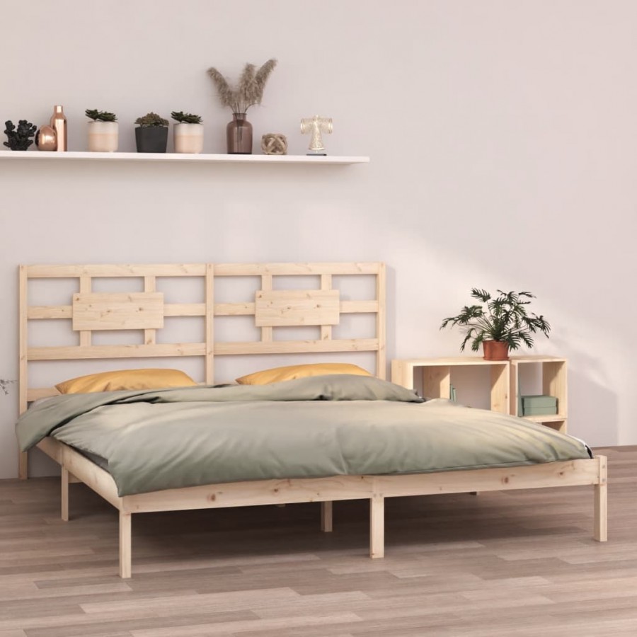 Cadre de lit bois massif 180x200 cm super king