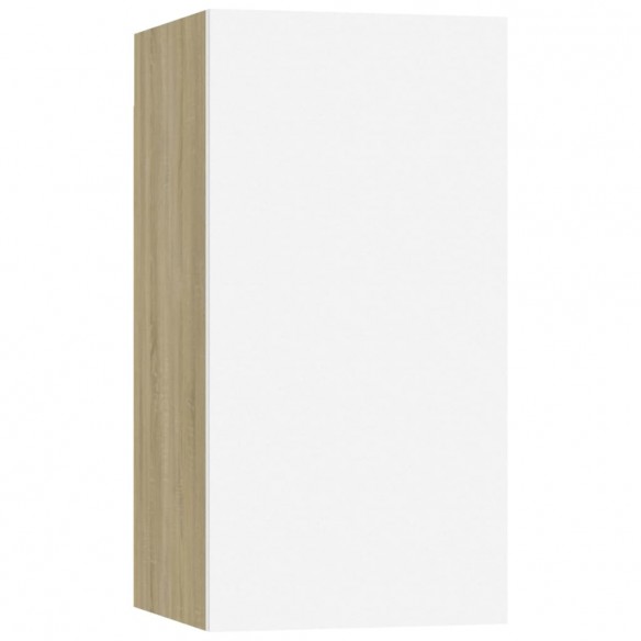 Meubles TV 4 pcs Blanc et chêne sonoma 30,5x30x60 cm Aggloméré