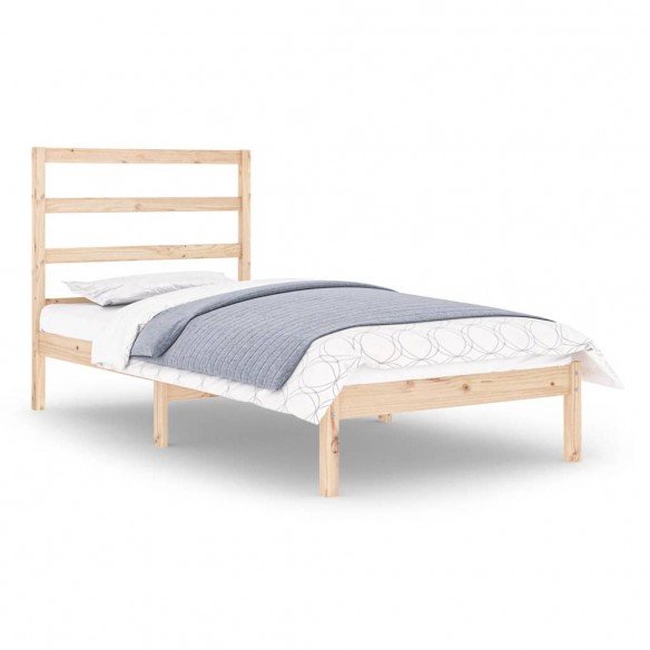 Cadre de lit bois massif 75x190 cm petit simple