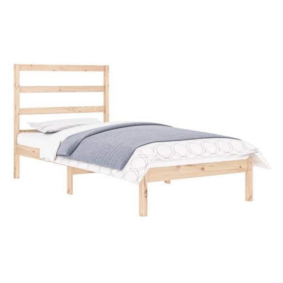 Cadre de lit bois massif 75x190 cm petit simple