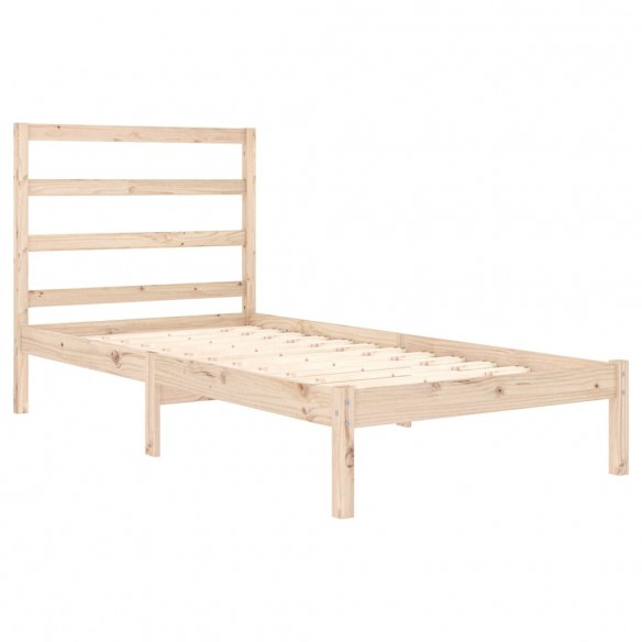 Cadre de lit bois massif 75x190 cm petit simple