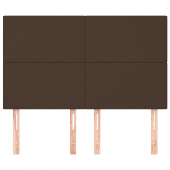 Têtes de lit 4 pcs Marron 72x5x78/88 cm Similicuir