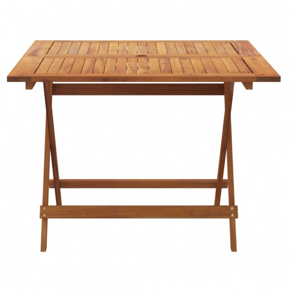 Table pliable de jardin 90x90x75 cm bois d'acacia solide