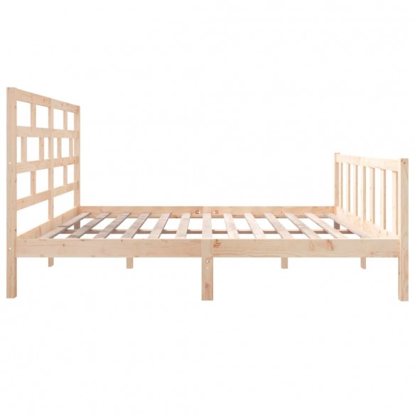 Cadre de lit bois de pin massif 135x190 cm double