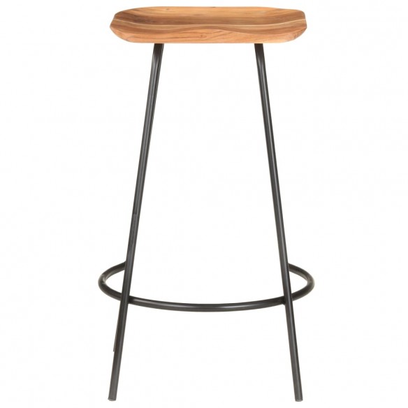 Tabourets de bar lot de 2 bois d'acacia solide