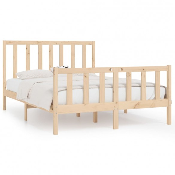 Cadre de lit bois massif 135x190 cm double