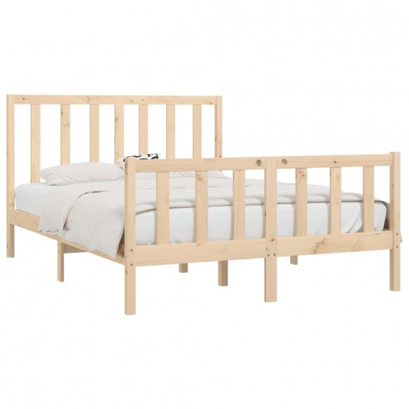 Cadre de lit bois massif 135x190 cm double