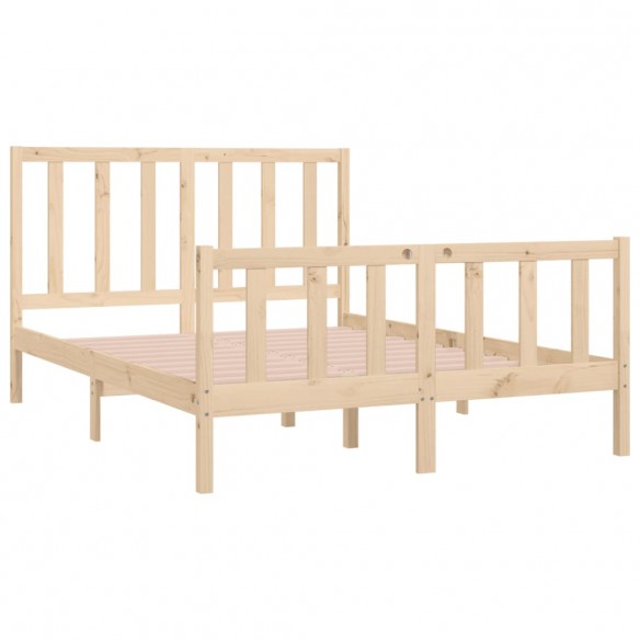 Cadre de lit bois massif 135x190 cm double